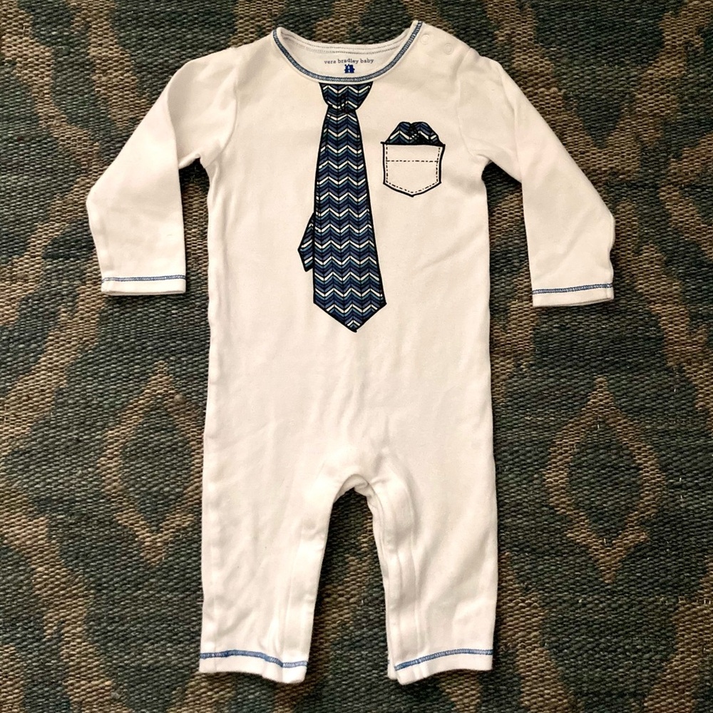 Dapper Vera Bradley White and Blue Coverall